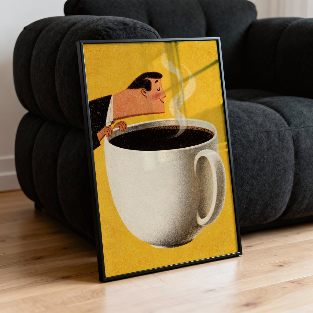 Vintage Coffee Print and Poster, Kitchen Wall Art
