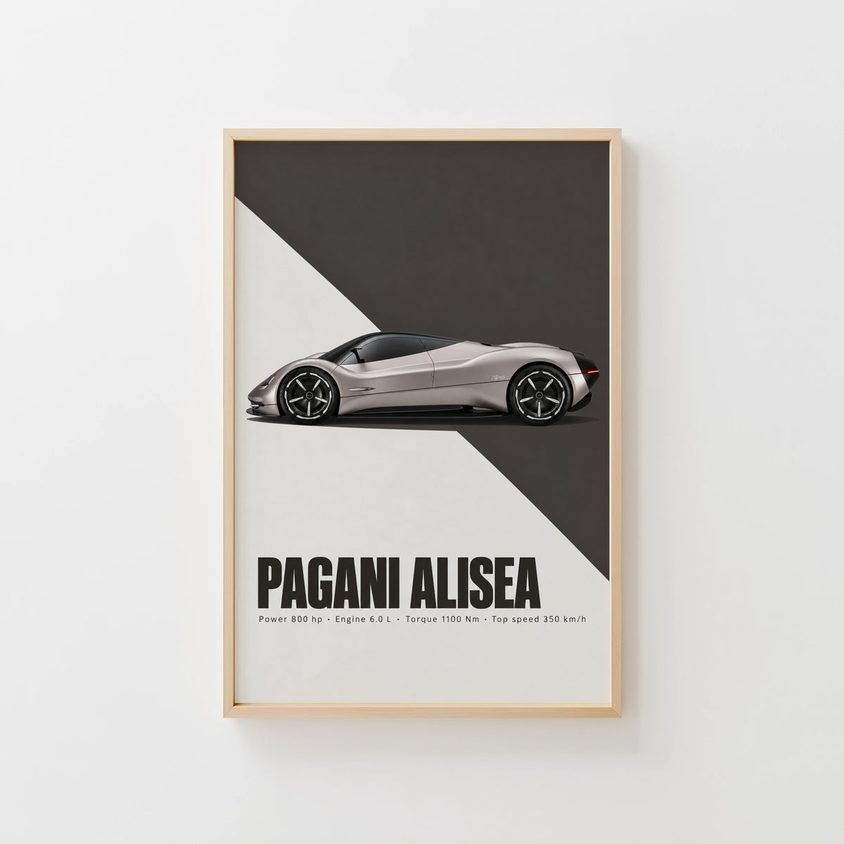 Vintage Pagani Alisea Print, Supercar Wall Art