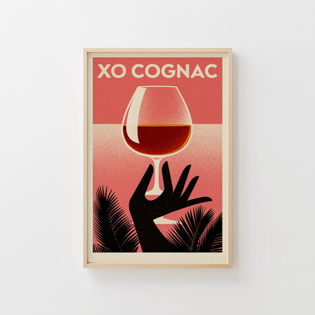 Vintage XO Cognac Print Poster, Retro Bar Wall Art
