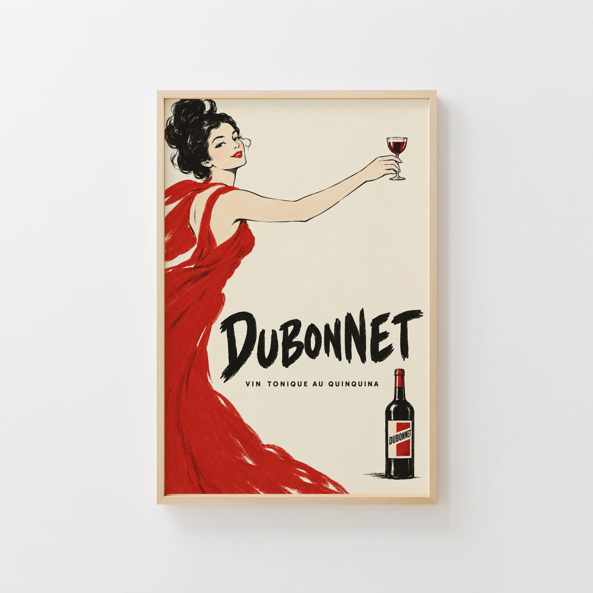 Vintage Dubonnet Print Poster, French Wine Wall Art