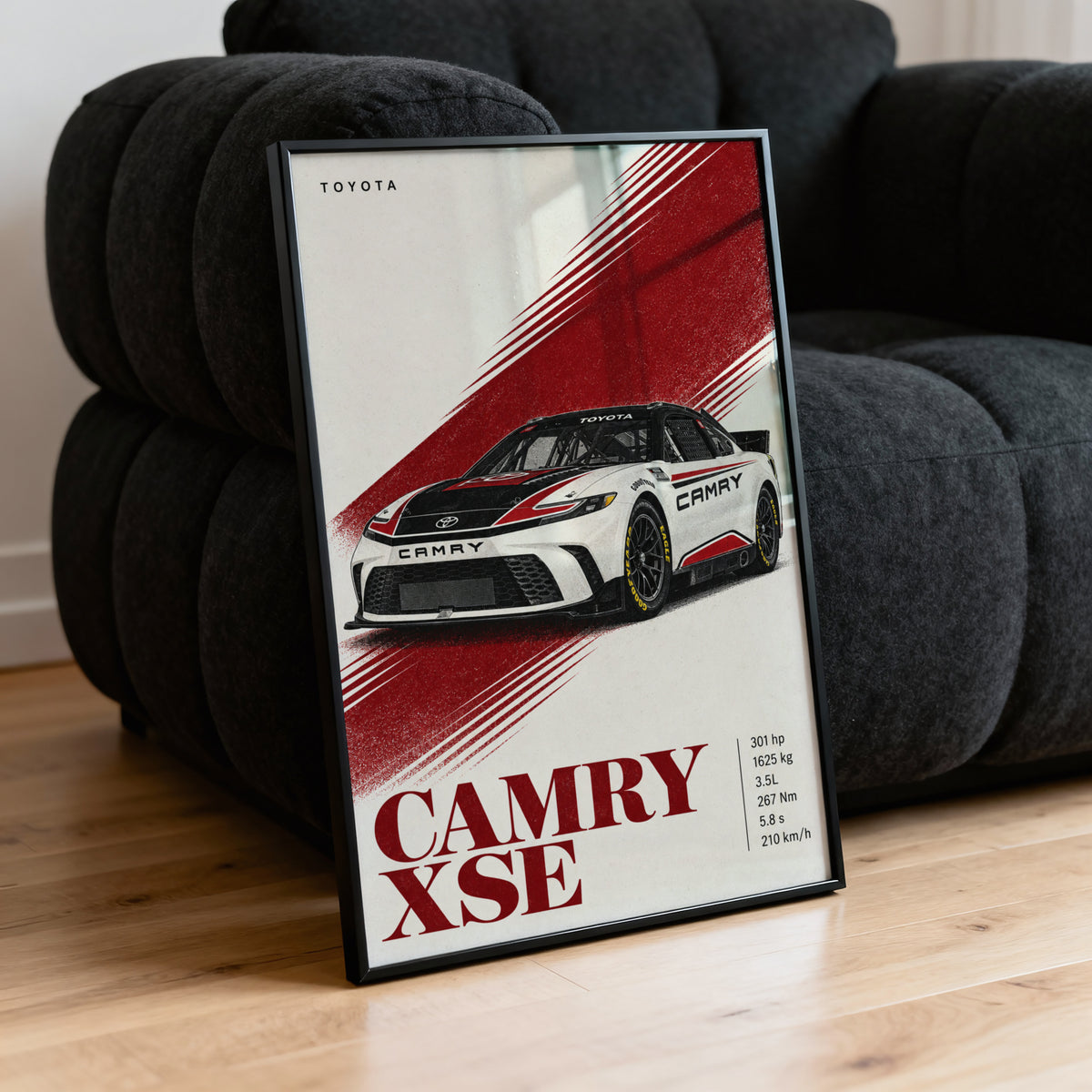 Vintage Toyota Camry XSE Print, Race Car Wall Art