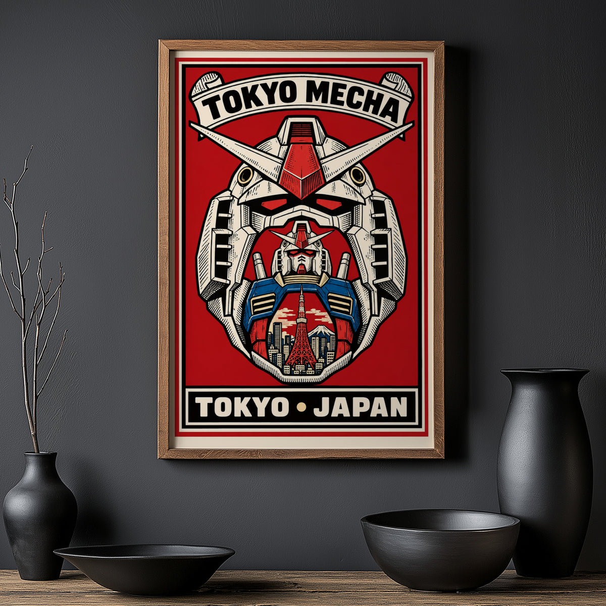 Vintage Tokyo Mecha Print, Japanese Robot Poster
