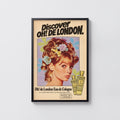 Vintage Perfume Poster, 1960s Fashion Wall Art, Retro Print