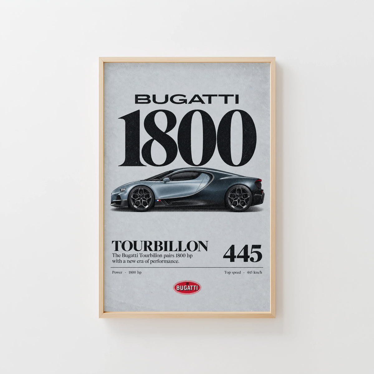 Vintage Bugatti Tourbillon Print, Car Wall Art