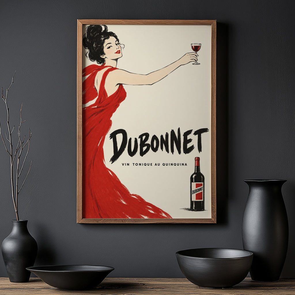 Vintage Dubonnet Print Poster, French Wine Wall Art