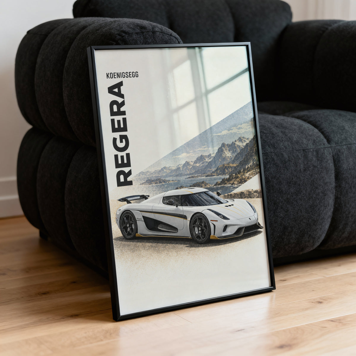 Vintage Koenigsegg Regera Print, Car Wall Art