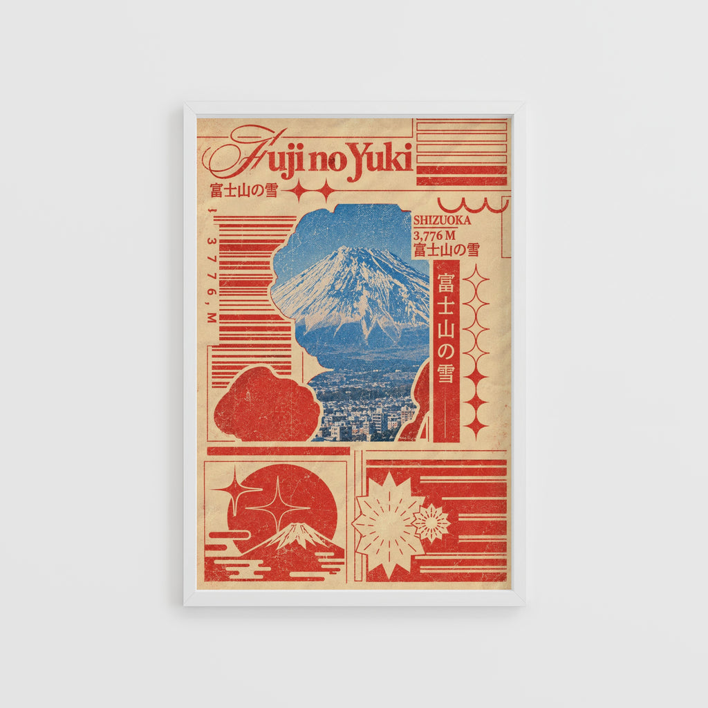 Vintage Mount Fuji Print, Japanese Poster, Wall Art