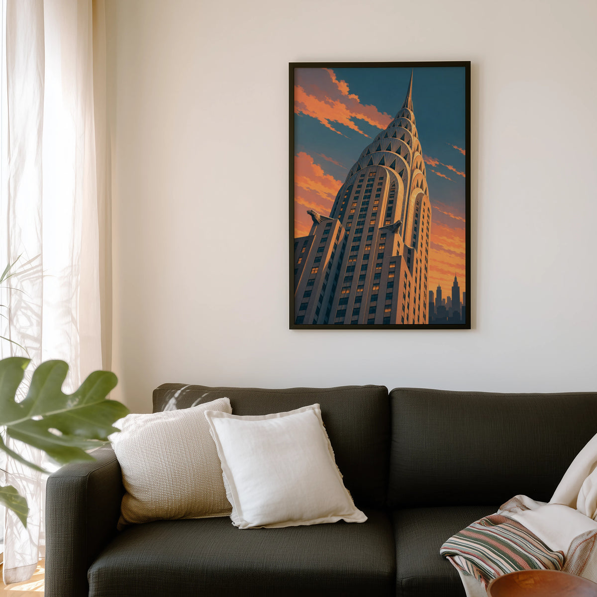 Vintage Chrysler Building Poster, Art Deco Wall Art