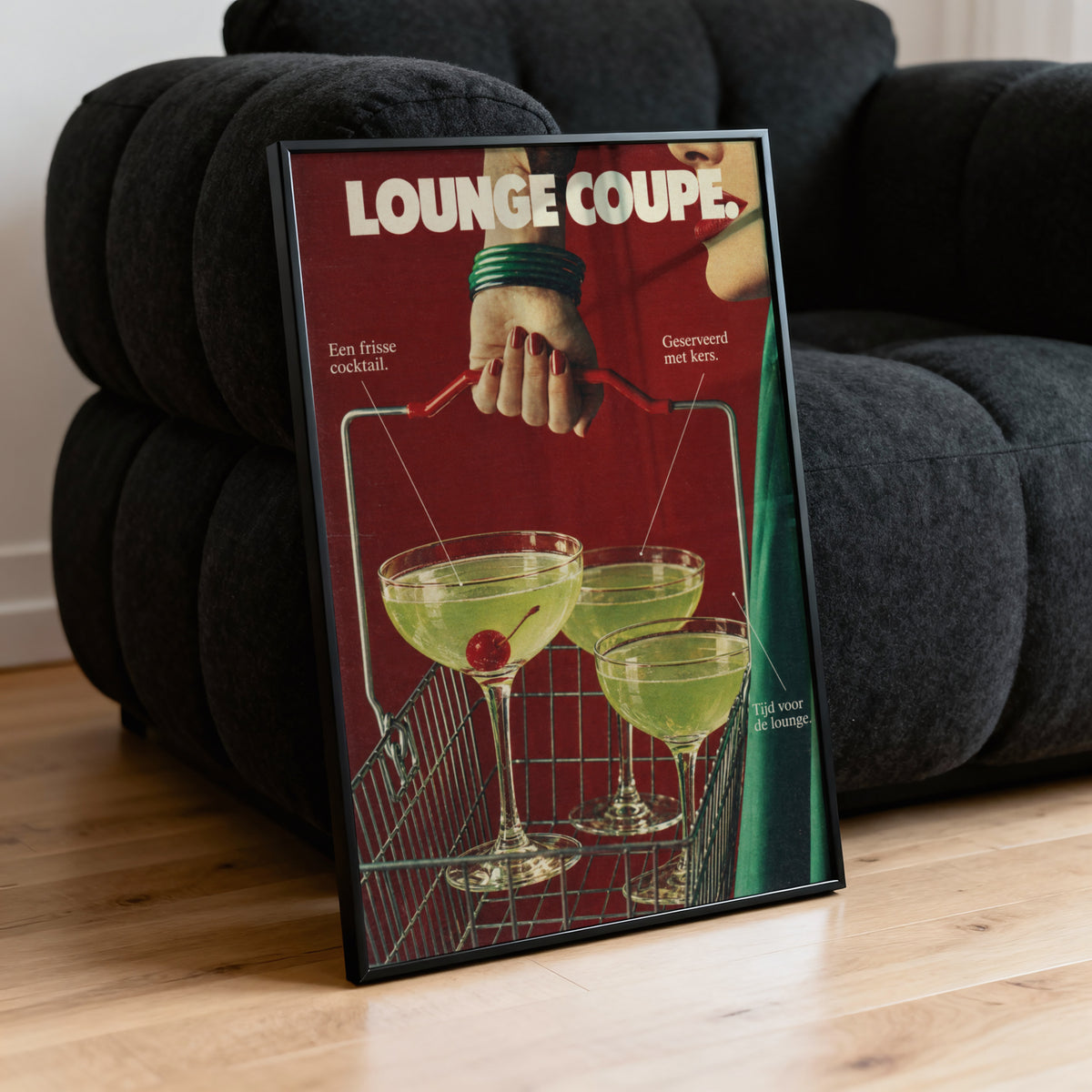 Vintage Cocktail Poster, Retro Bar Wall Art, Print