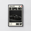 Vintage Toyota GR Supra Print, Car Wall Art