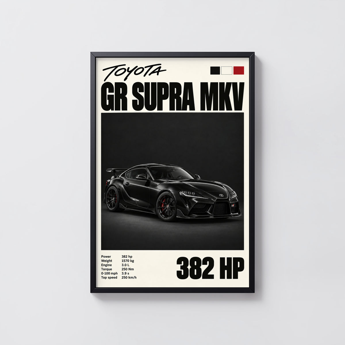 Vintage Toyota GR Supra Print, Car Wall Art