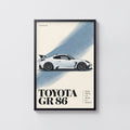 Vintage Toyota GR 86 Print, Car Poster, Wall Art