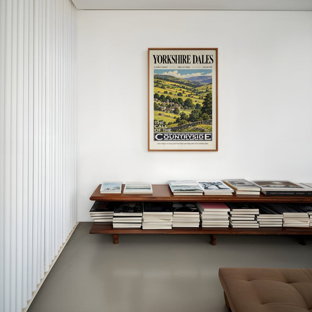 Vintage Yorkshire Dales Poster, Countryside Wall Art