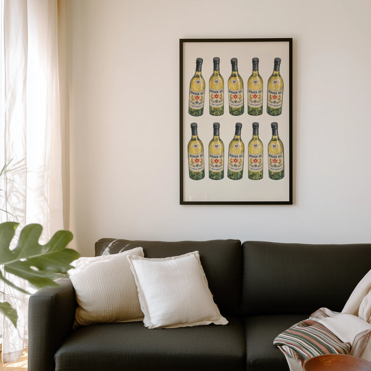 Vintage Berger Sec Print Poster, Aperitif Bottles