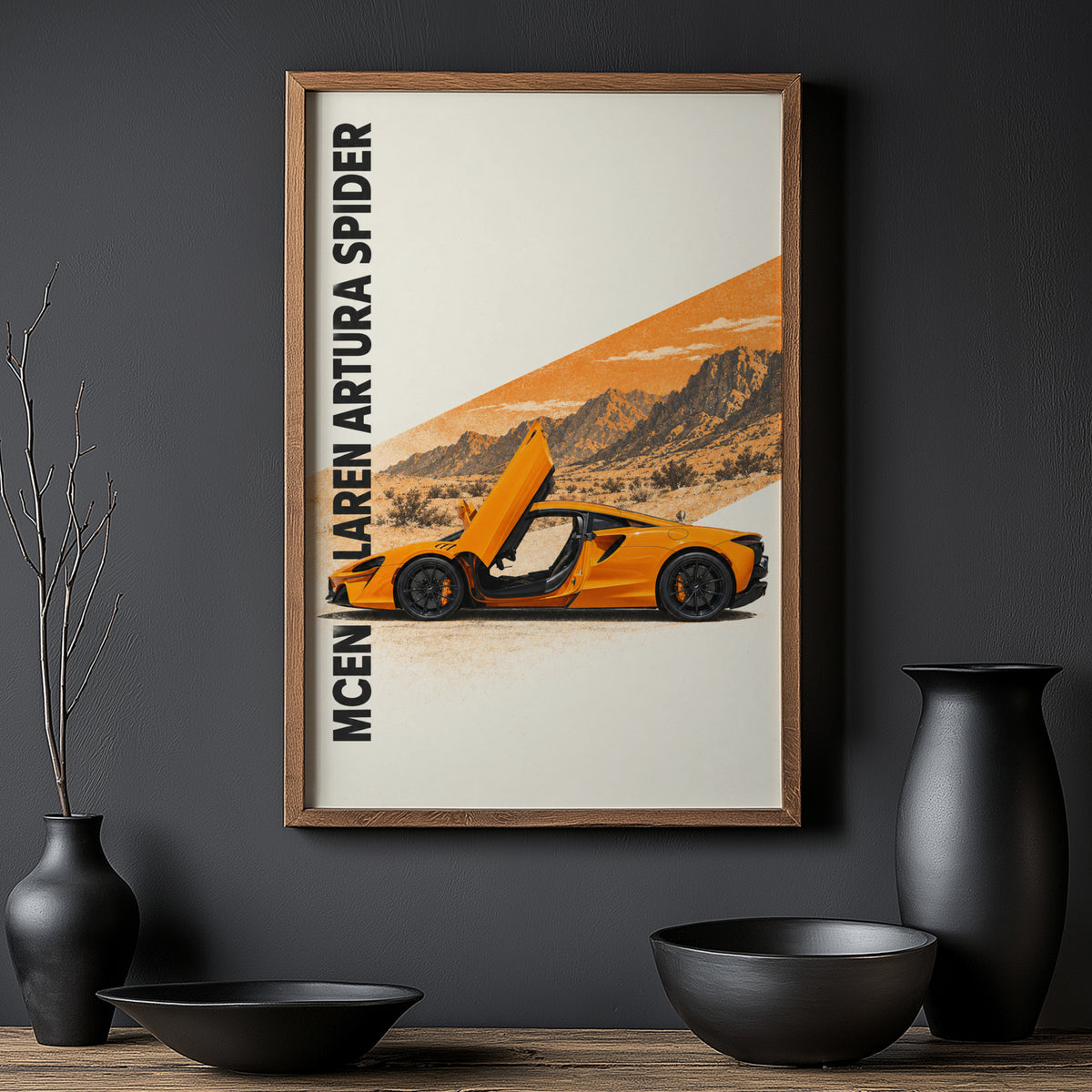 Vintage McLaren Artura Spider Print, Car Wall Art