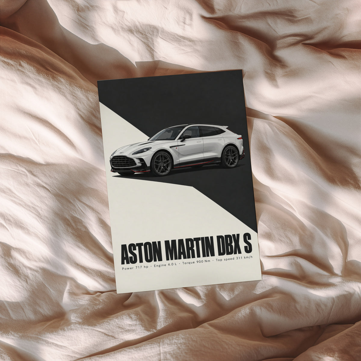 Vintage Aston Martin DBX S Print, Car Wall Art