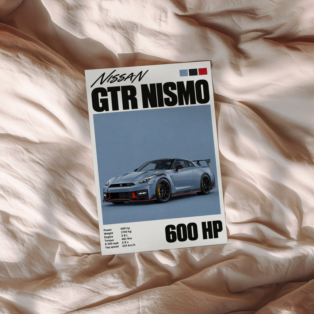 Vintage Nissan GTR NISMO Print, Car Wall Art