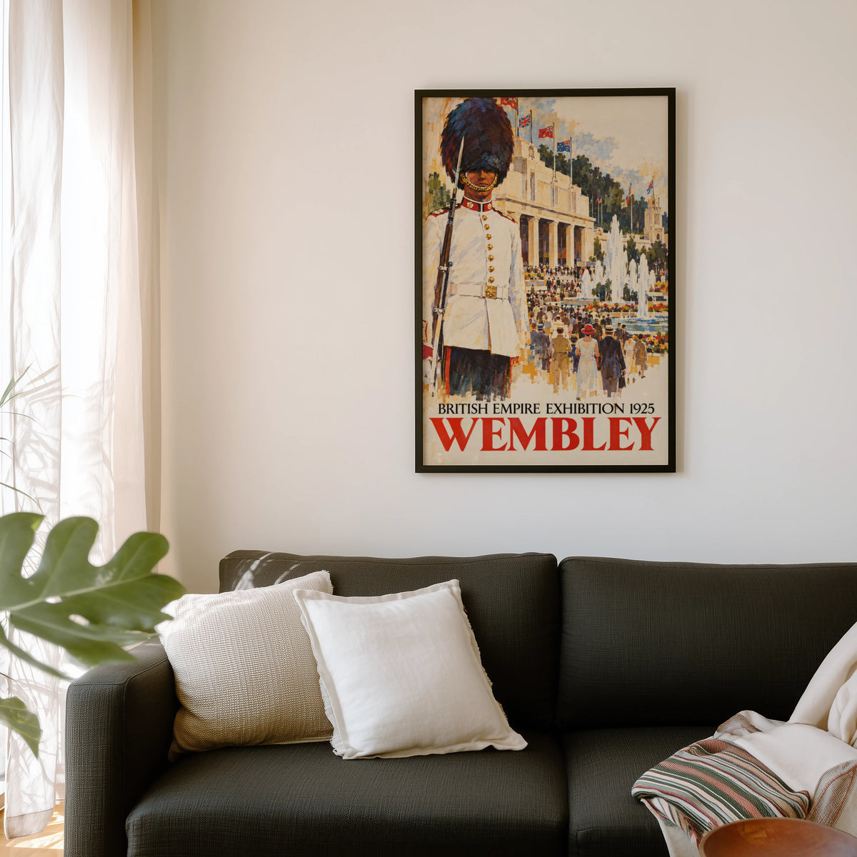 Vintage Wembley London Poster, 1925 Exhibition Wall Art