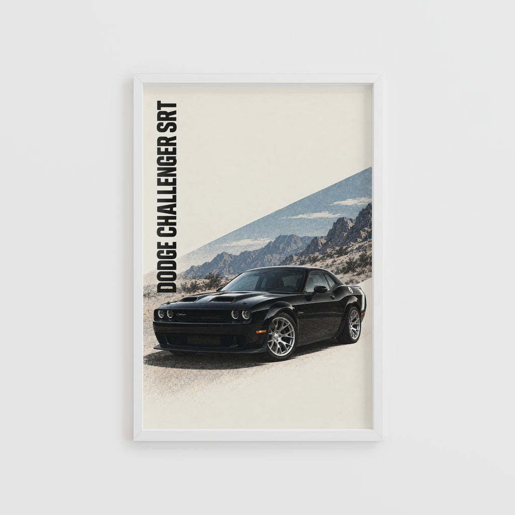 Vintage Dodge Challenger SRT Print, Muscle Car