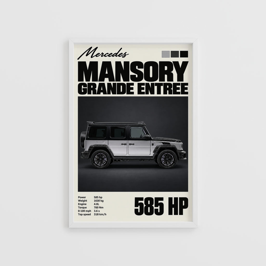 Vintage Mercedes Mansory Print, SUV Wall Art