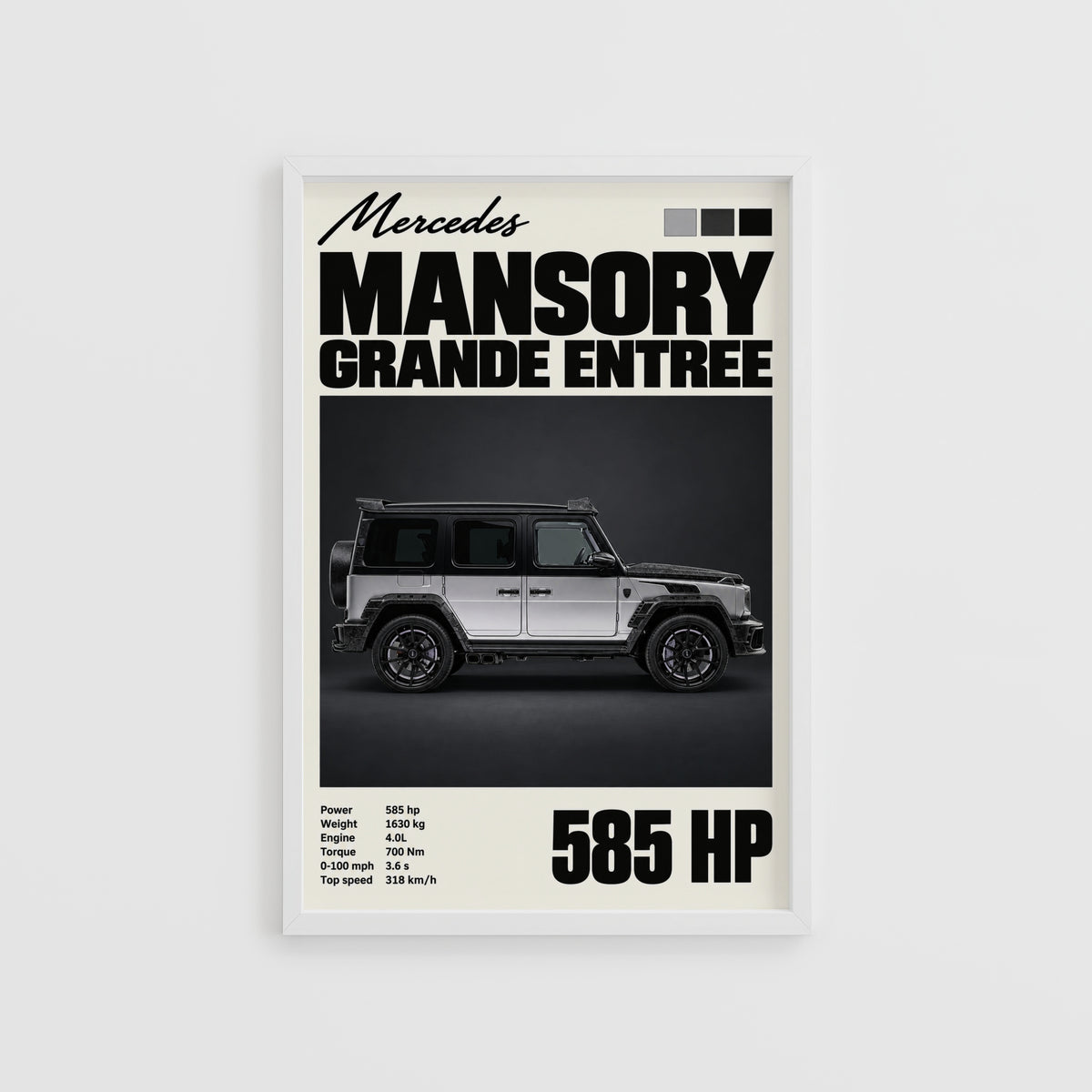 Vintage Mercedes Mansory Print, SUV Wall Art