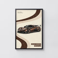 Vintage Koenigsegg Supercar Print, Car Wall Art