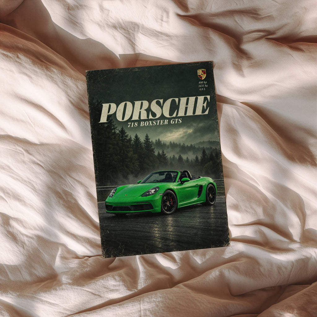 Vintage Porsche Boxster GTS Print, Car Wall Art
