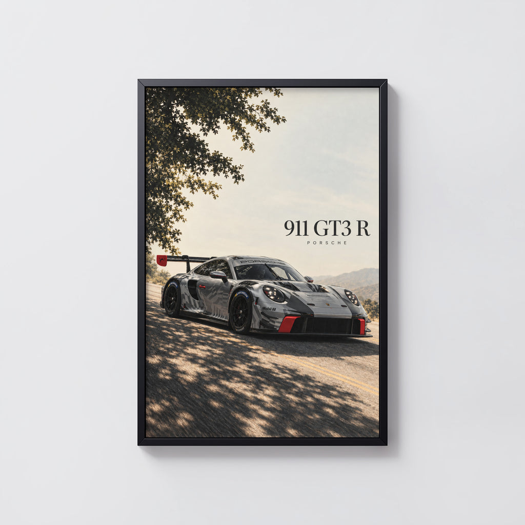 Vintage Porsche 911 GT3 R Race Car Print