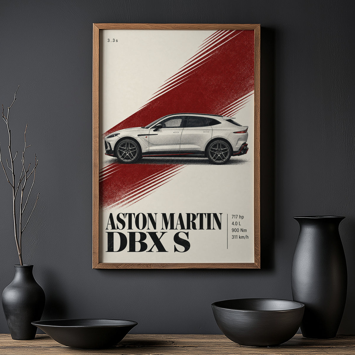 Vintage Aston Martin DBX S Print, Car Poster, Wall Art
