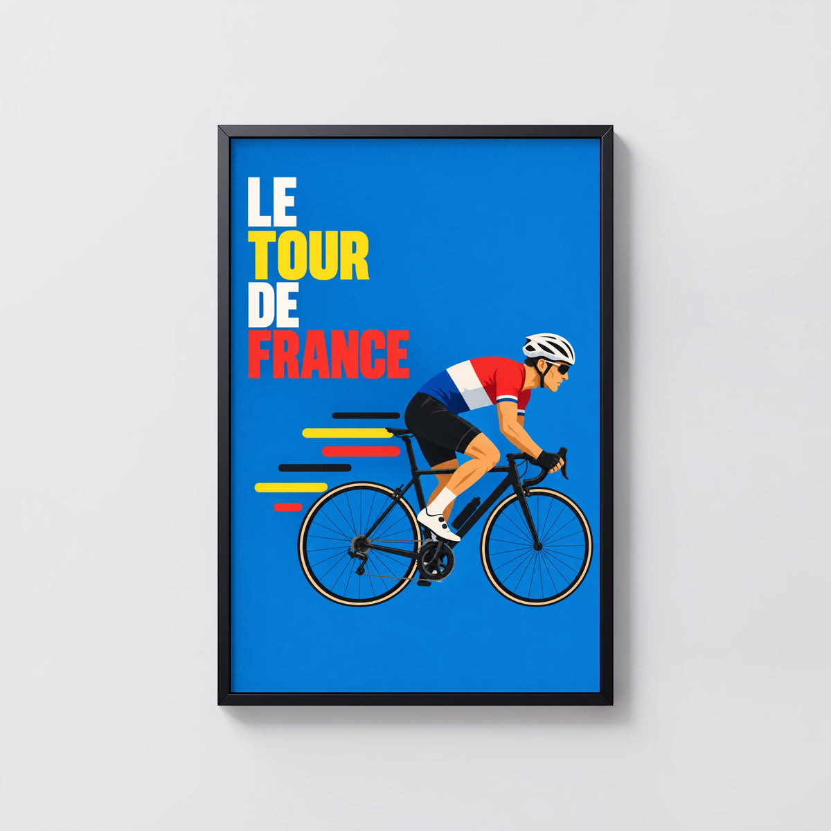 Vintage Cycling Poster, Tour de France Wall Art, Bike Print