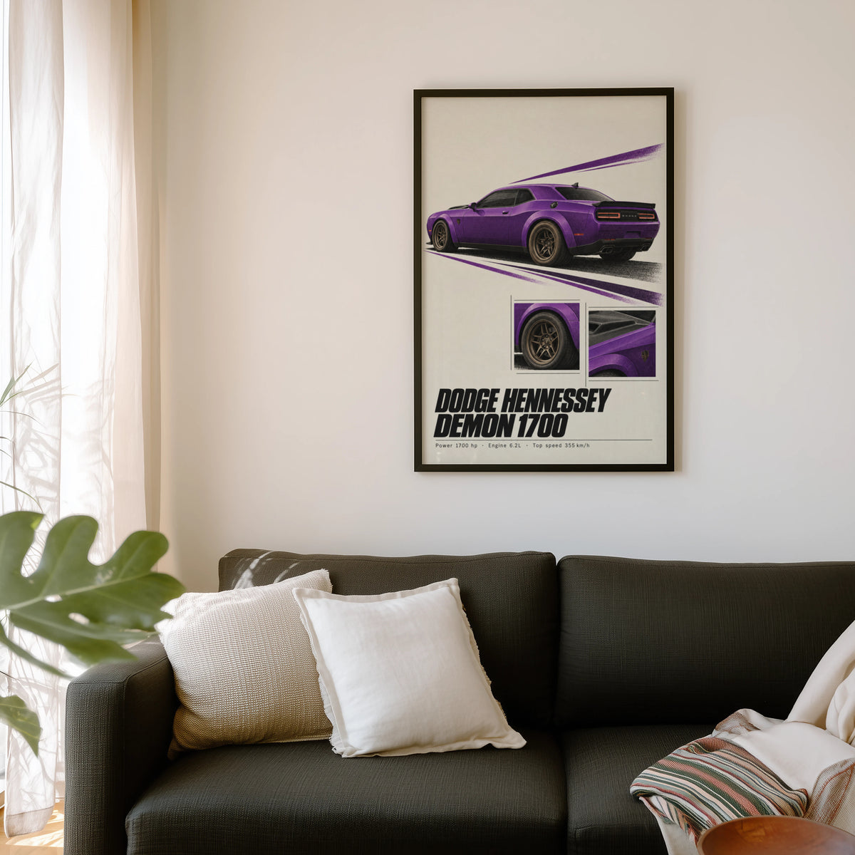 Vintage Dodge Demon Print, Poster, Muscle Car Wall Art