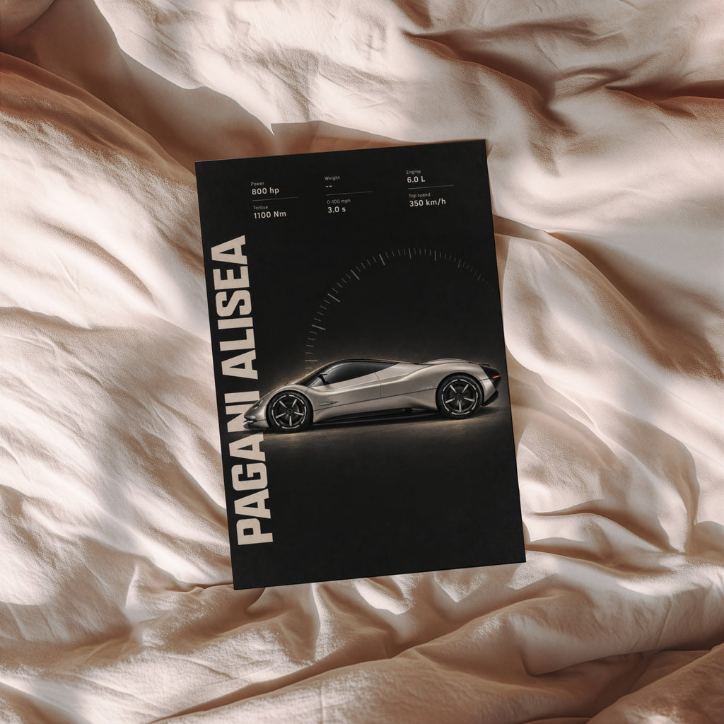 Vintage Pagani Alisea Print, Supercar Art