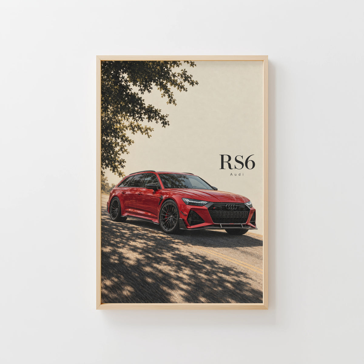 Vintage Audi RS6 Avant Print, Car Wall Art