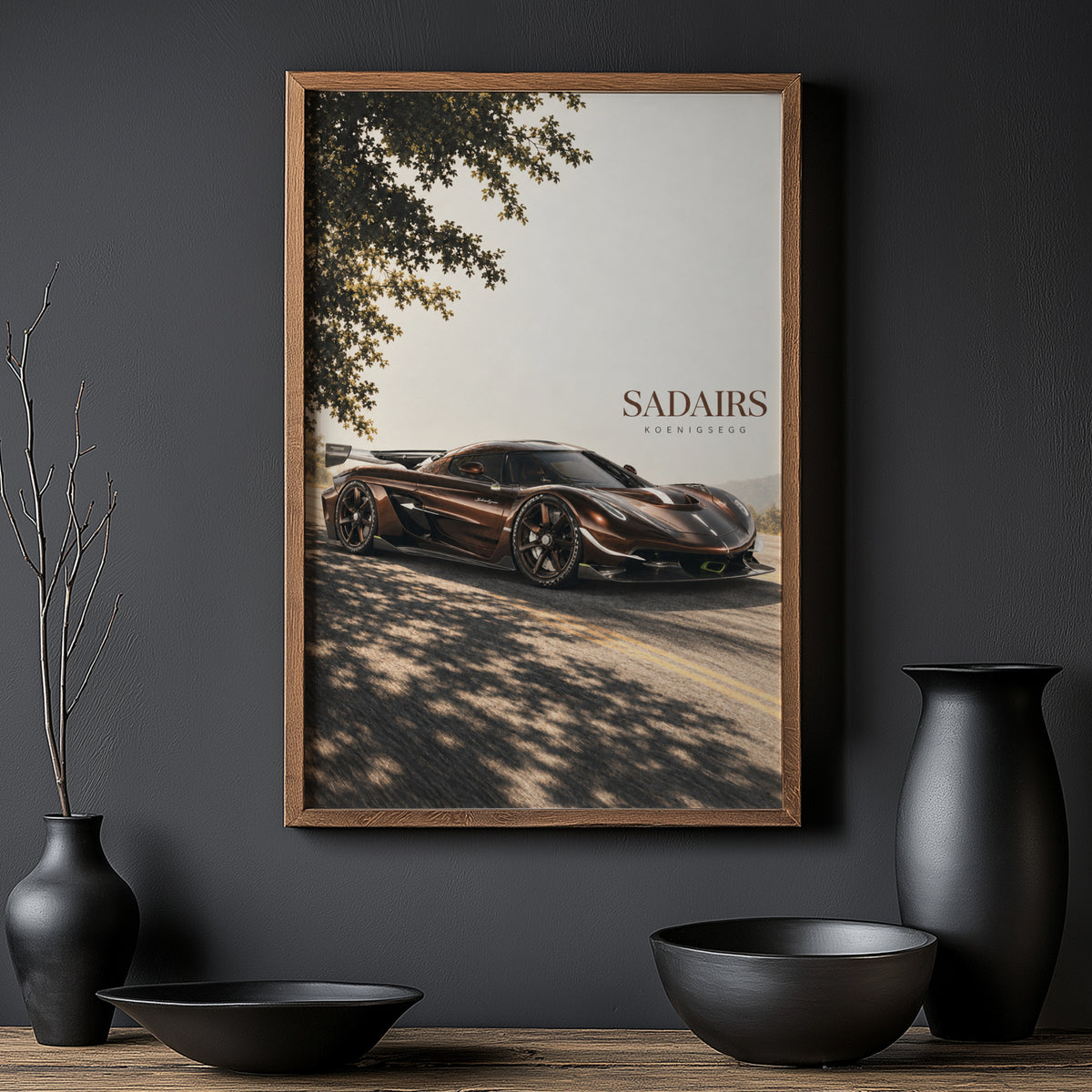 Vintage Koenigsegg Print, Hypercar Wall Art