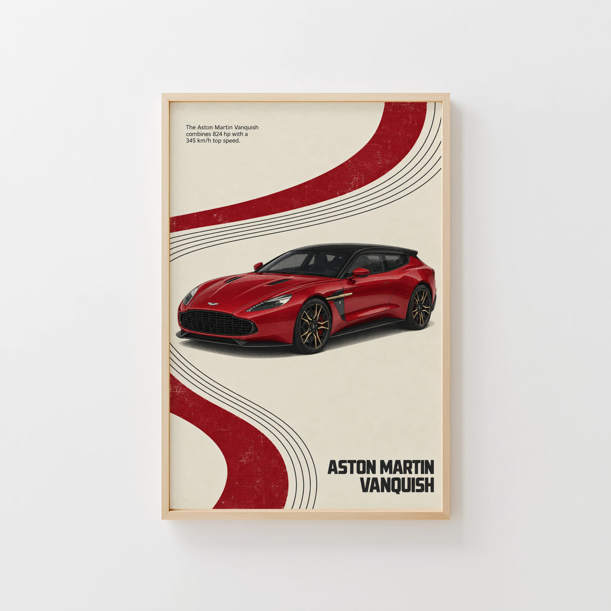 Vintage Aston Martin Vanquish Print, Car Wall Art