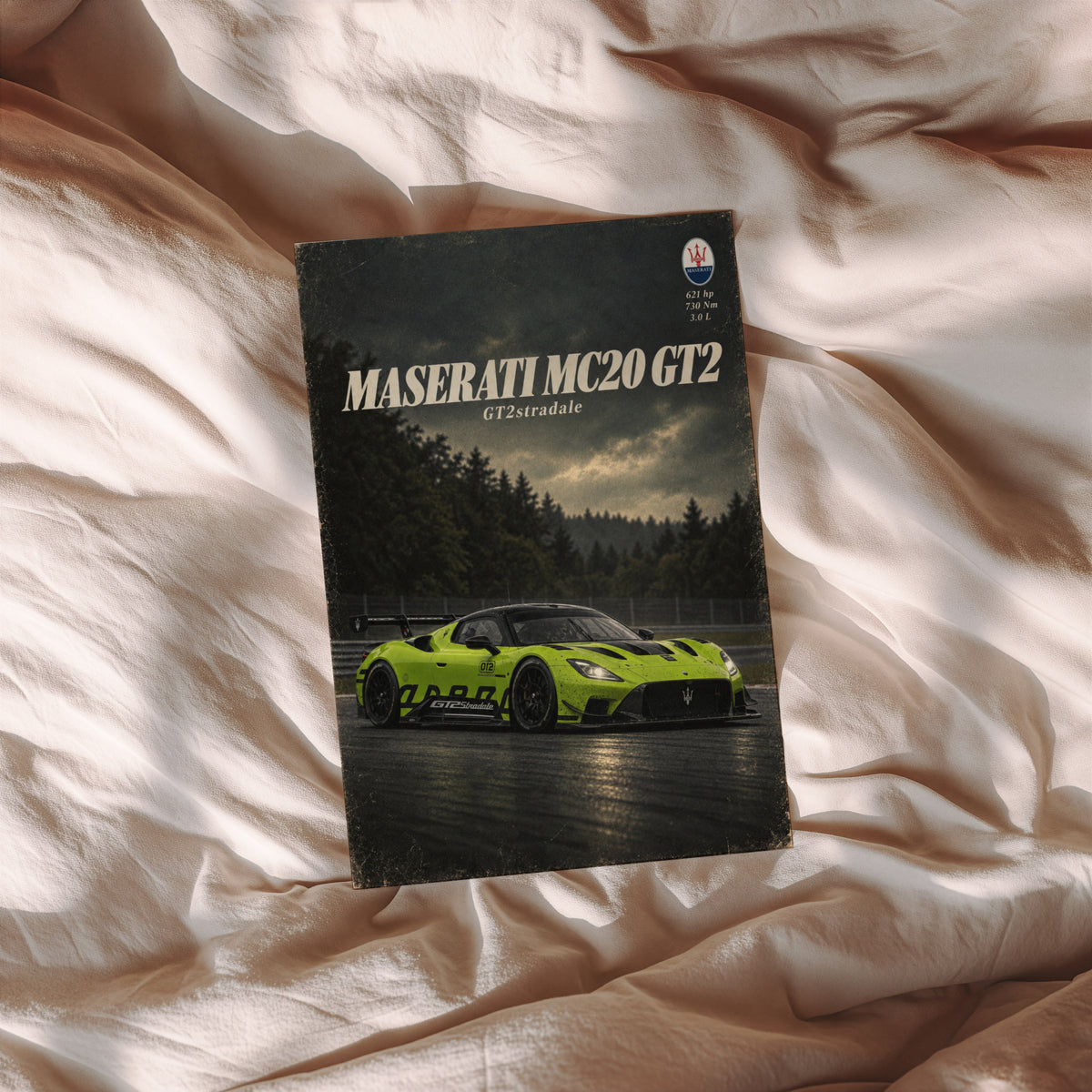Vintage Maserati MC20 GT2 Print, Supercar Wall Art