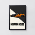 Vintage McLaren MCL38 Print, Supercar Wall Art