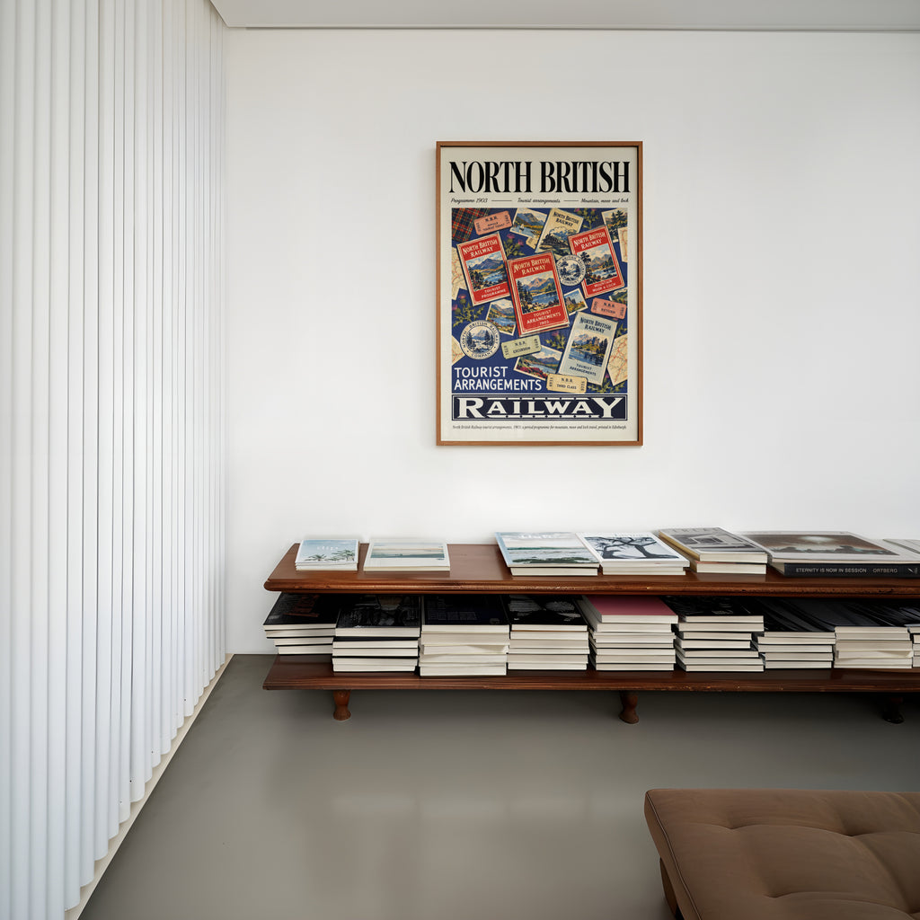 Vintage North British Railway Poster, Scotland Wall Art