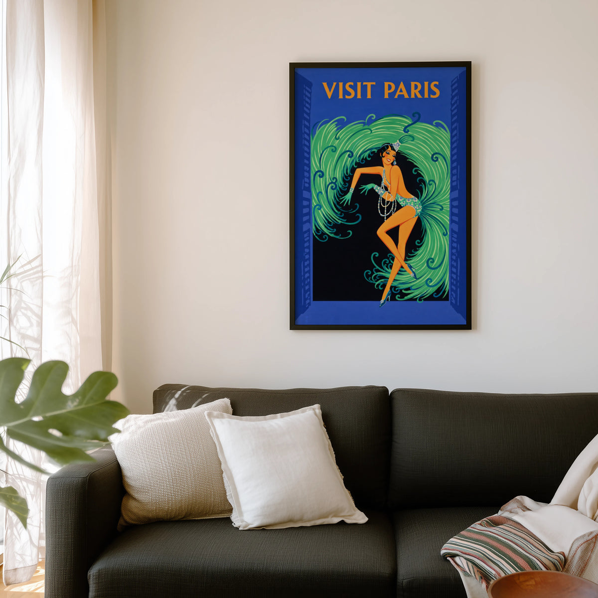 Vintage Paris Poster, Art Deco Cabaret Wall Art, Print