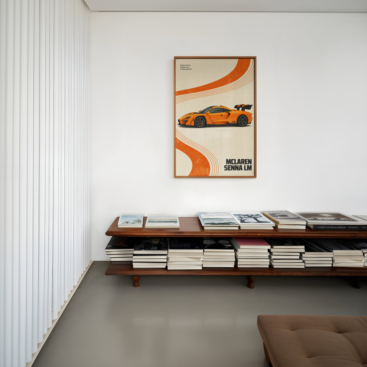 Vintage McLaren Senna LM Print, Supercar Wall Art
