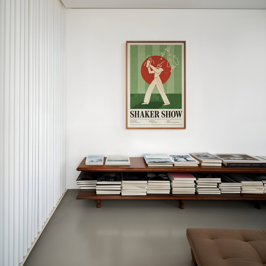 Vintage Cocktail Print Poster, Retro Bar Wall Art