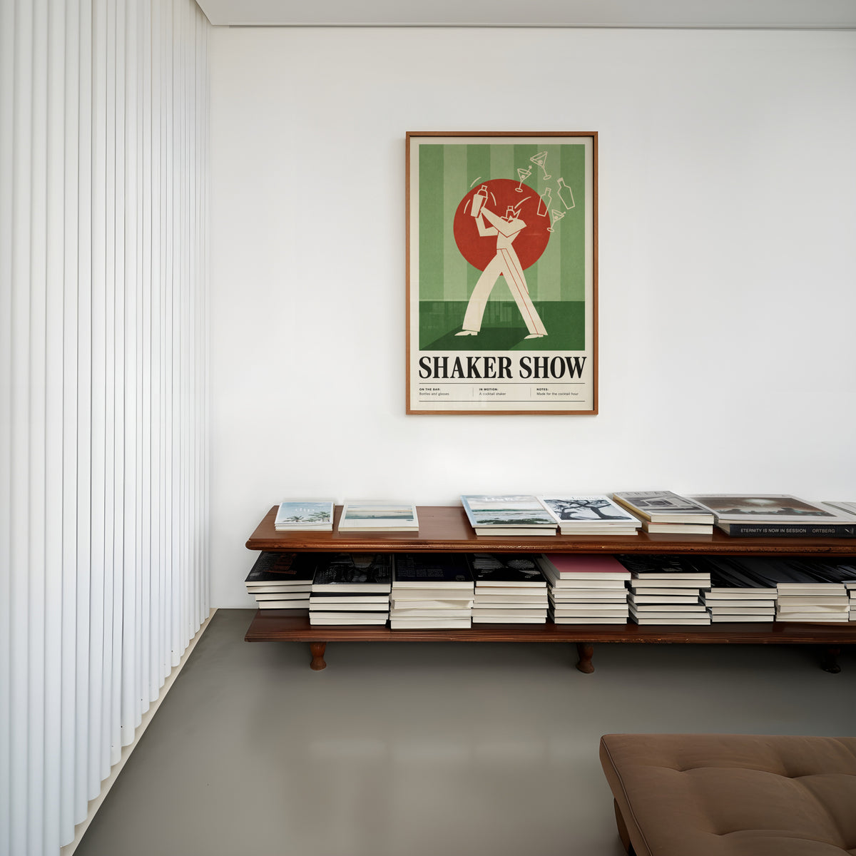 Vintage Cocktail Print Poster, Retro Bar Wall Art