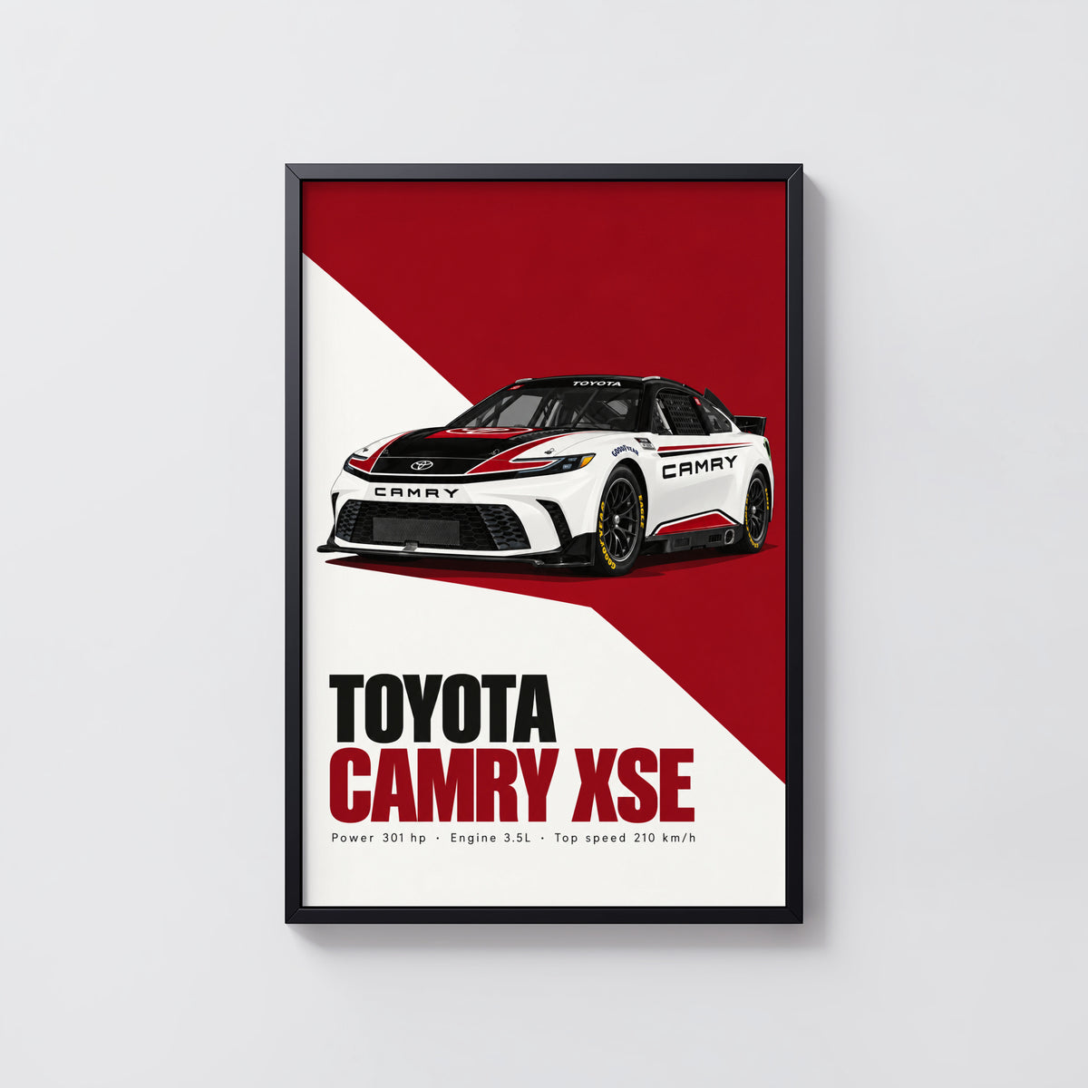 Vintage Toyota Camry XSE Print, Race Car Art