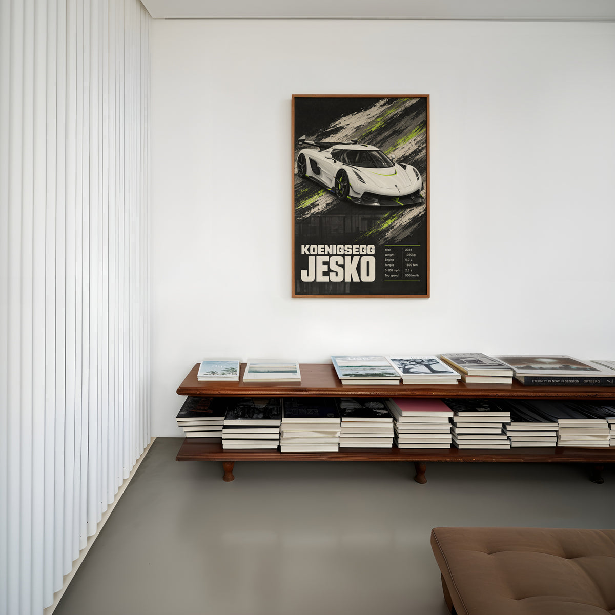 Vintage Koenigsegg Jesko Print, Hypercar Wall Art