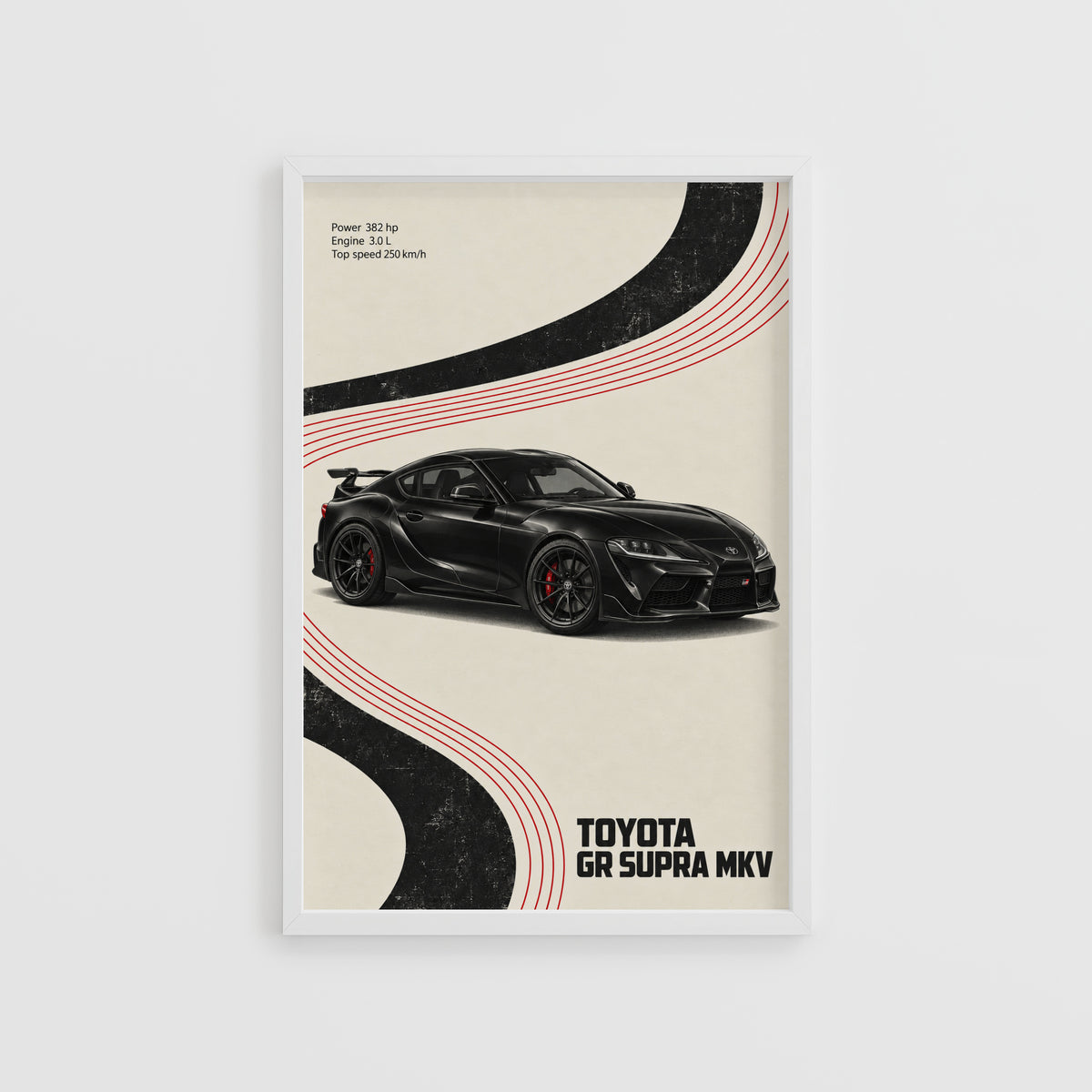 Vintage Toyota GR Supra MkV Print, Car Wall Art
