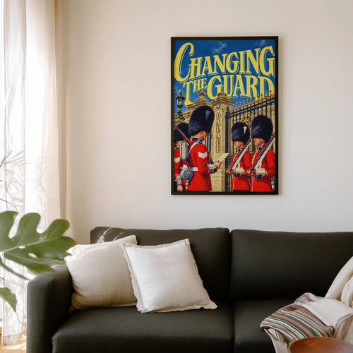 Vintage Changing the Guard Poster, London Print
