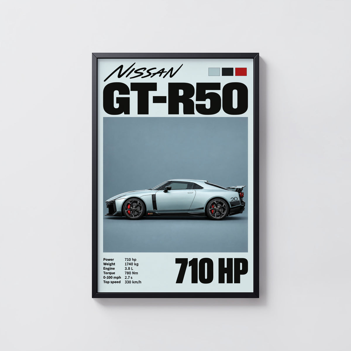 Vintage Nissan GT-R50 Print, Car Wall Art