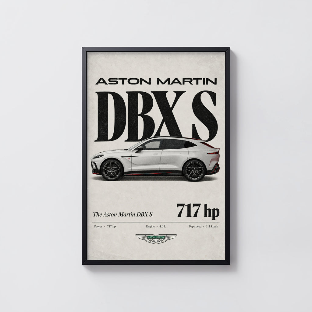 Vintage Aston Martin DBX S Print, Car Poster, Wall Art