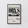 Vintage Aston Martin DBX S Print, Car Poster, Wall Art