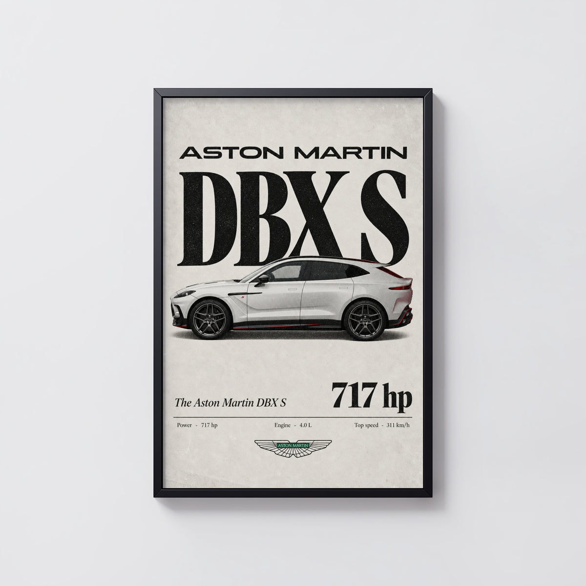 Vintage Aston Martin DBX S Print, Car Poster, Wall Art